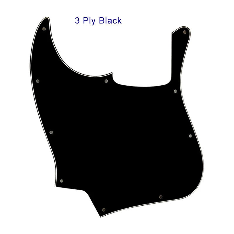 Left-Handed Jazz Bass Pickguard 10-Hole Yellow 2 Left-Handed Jazz Bass Pickguard 10-Hole Yellow - Image 2