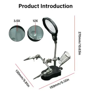 Soldering Iron Stand with 3.5x/12x Magnifier 11 S60a7eaadb4b54c108c7a88b54fa73c59Z