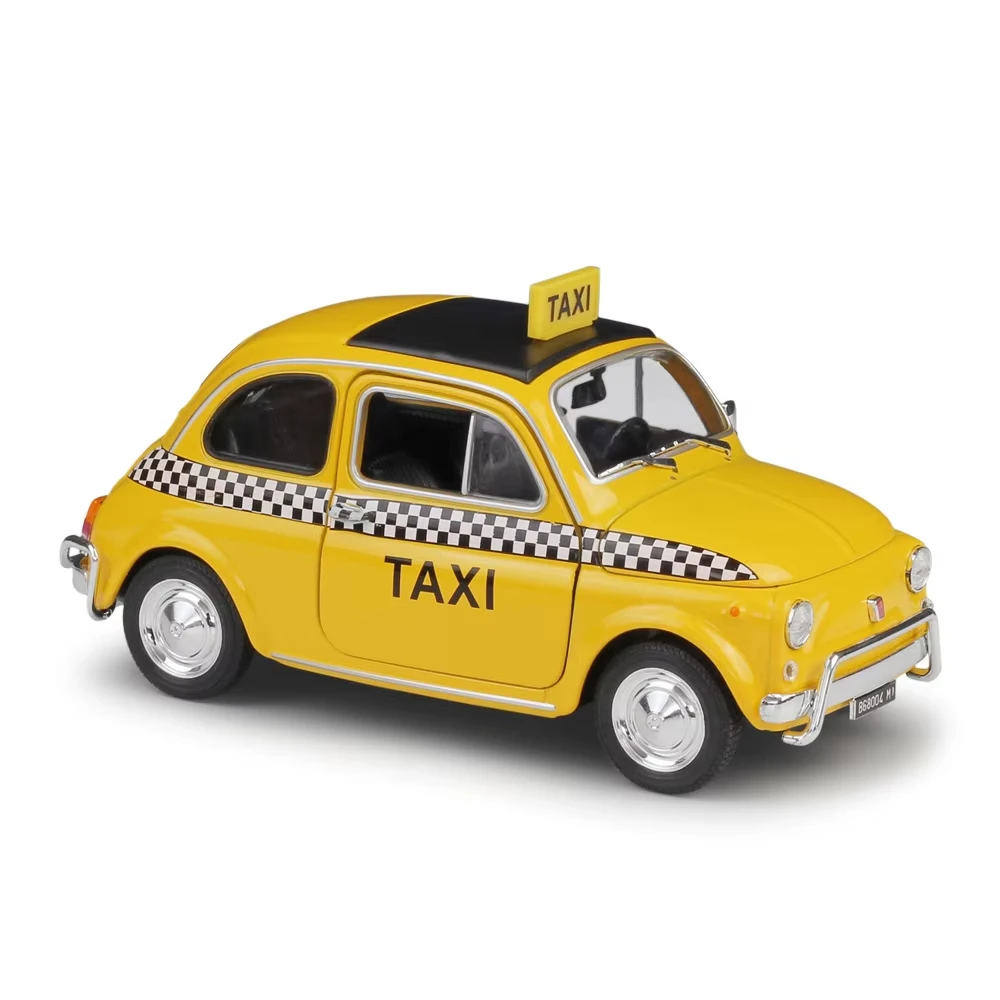 Authentic Yellow Fiat 500 Diecast Model 1:24 Scale 5 Authentic Yellow Fiat 500 Diecast Model 1:24 Scale - Image 5