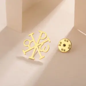 Stainless Steel Chi Rho Cross Brooch 9 S633b3379588b46be8e29d8b7743135180