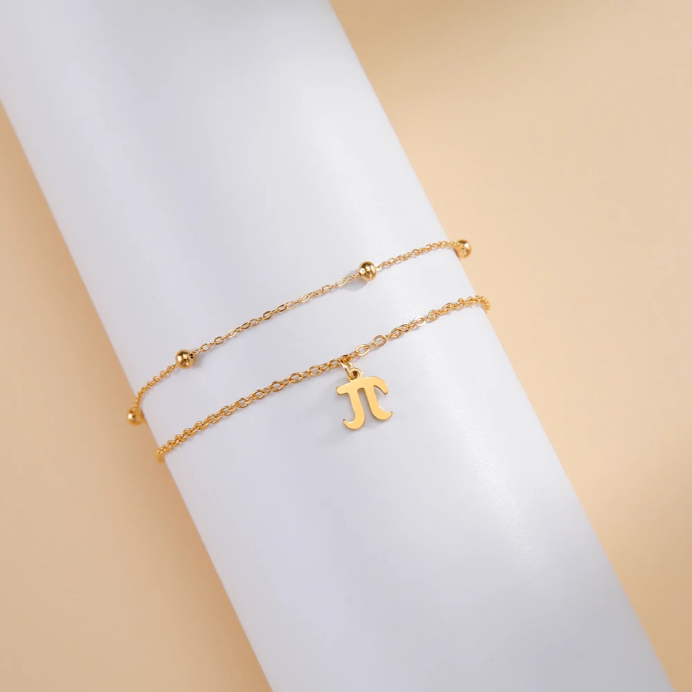 Stainless Steel Psi Charm Bracelet 22+5cm 5 Stainless Steel Psi Charm Bracelet 22+5cm - Image 5