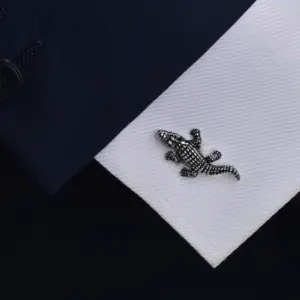 Vintage Silvery Crocodile Cufflinks 8 S639c9b7d05a34f2da9725556e1149fa2P