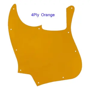 Left-Handed Jazz Bass Pickguard 10-Hole Yellow 13 S63acfd6533f440f6a60429906f88637cI