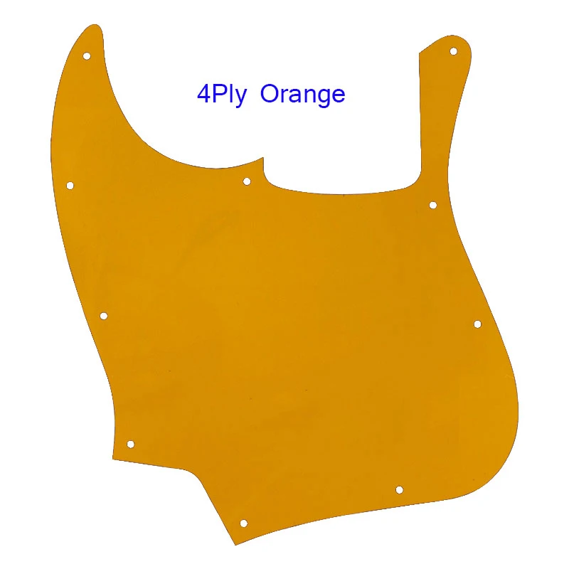 Left-Handed Jazz Bass Pickguard 10-Hole Yellow 4 Left-Handed Jazz Bass Pickguard 10-Hole Yellow - Image 4