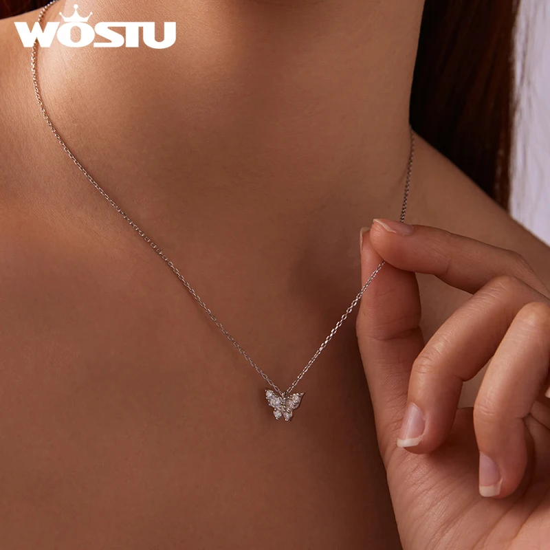 Elegant Butterfly Moissanite Necklace for Women 3 Elegant Butterfly Moissanite Necklace for Women - Image 3