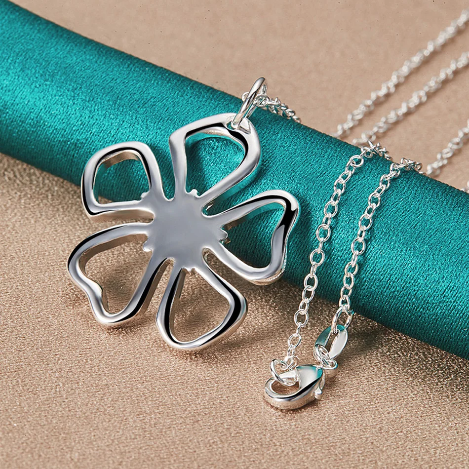 Elegant Sterling Silver Floral Jewelry Set 2 Elegant Sterling Silver Floral Jewelry Set - Image 2