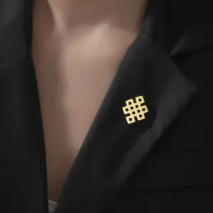 Stainless Steel Dawapara Endless Knot Brooch 8 S6743b2a375f94b3dad6604be4823c4366