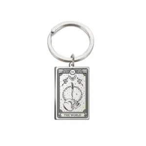 Stainless Steel Moon Tarot Keychain 16 S67872650dcc44f4cb952db03fa6bba2d6