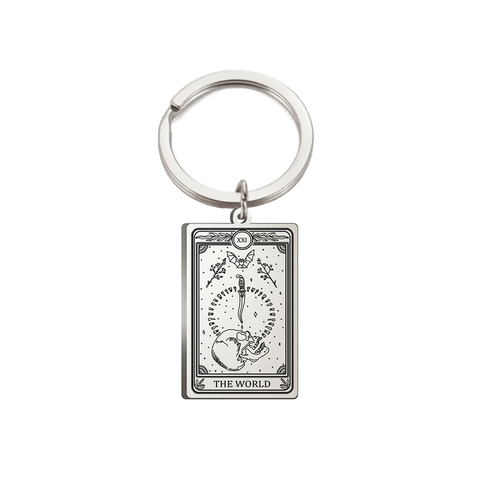 Stainless Steel Moon Tarot Keychain 7 Stainless Steel Moon Tarot Keychain - Image 7