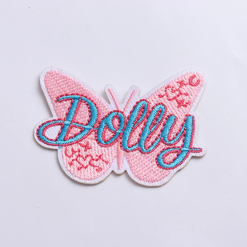 Colorful Cartoon Butterfly Dolly Embroidered Patch Set 5 Colorful Cartoon Butterfly Dolly Embroidered Patch Set - Image 5