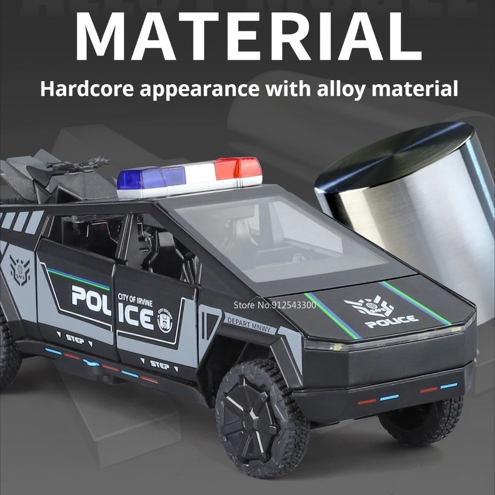 1:32 Scale Police Pickup Model Vehicle 6 1:32 Scale Police Pickup Model Vehicle - Image 6