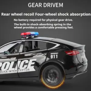 1:24 Scale Police Car Model with Lights 15 S697bc2989f6d46c9bb1901bb8accb59dh