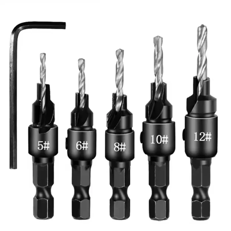 Precision Countersink Drill Bit Set for Woodworking 7 Precision Countersink Drill Bit Set for Woodworking - Image 7