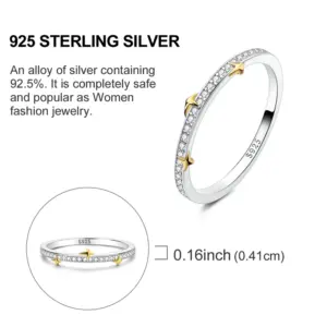 Sterling Silver Celestial Zircon Ring for Women 9 S6d7338c09d504cc290748b05cd444e3fZ