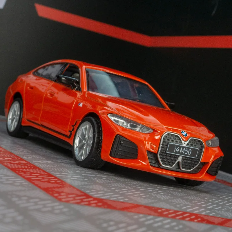 Vibrant Yellow BMW i4 M50 Diecast Model 8 Vibrant Yellow BMW i4 M50 Diecast Model - Image 8