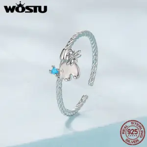 Silver Turquoise Rope Ring Adjustable 11 S6ee40ba253154e6db3c2864b64497e03L