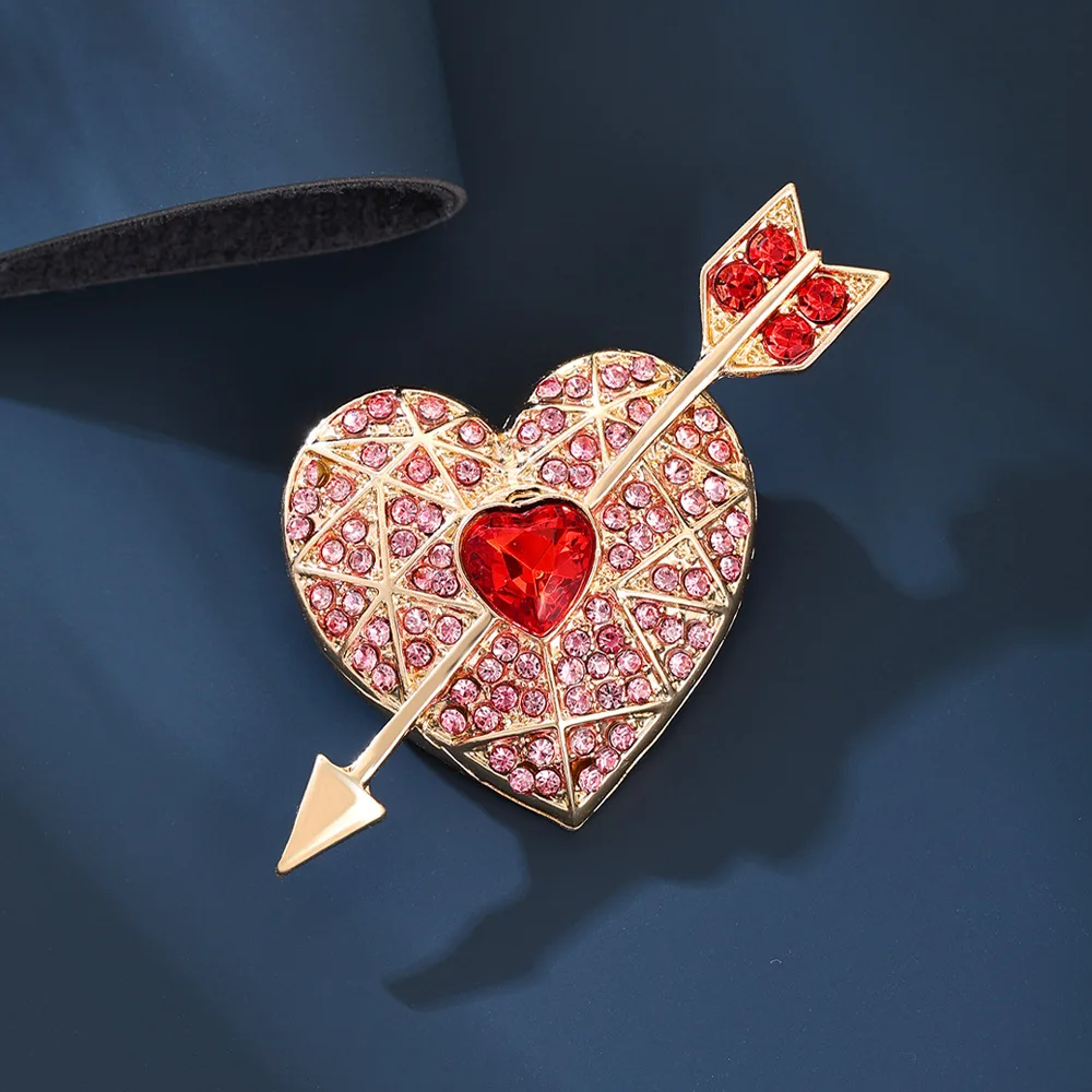 Heartbeat Love Brooch with Rhinestones 6 Heartbeat Love Brooch with Rhinestones - Image 6