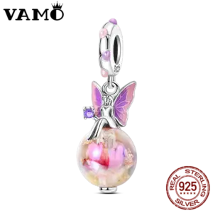 VAMO 925 Silver Enamel Charm Bead for Bracelets 18 S6f785b51d66b4a56bc214e4c6fd1b21d4