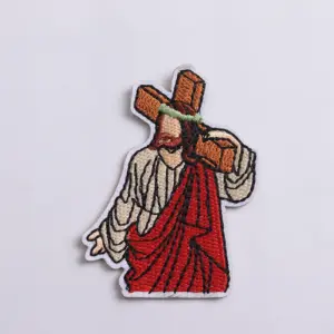 Colorful Cartoon Jesus Embroidered Patch Set 7 S70f7aa3508ee404eb7d811dae2bd12faa