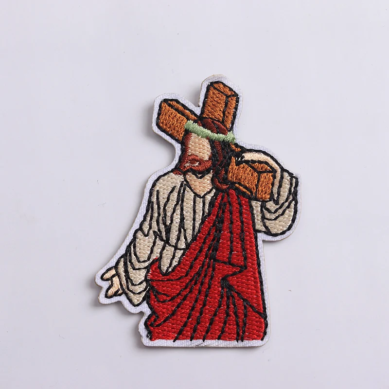 Colorful Cartoon Jesus Embroidered Patch Set 3 Colorful Cartoon Jesus Embroidered Patch Set - Image 3