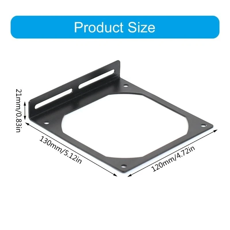 Galvanized Steel PC Fan Mounting Bracket 120LS 6 Galvanized Steel PC Fan Mounting Bracket 120LS - Image 6