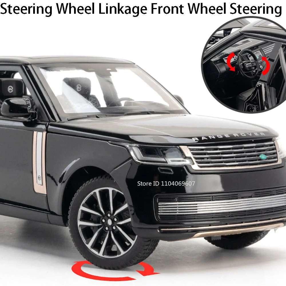 Black 1:24 Land Rover Range Rover Diecast Model 4 Black 1:24 Land Rover Range Rover Diecast Model - Image 4