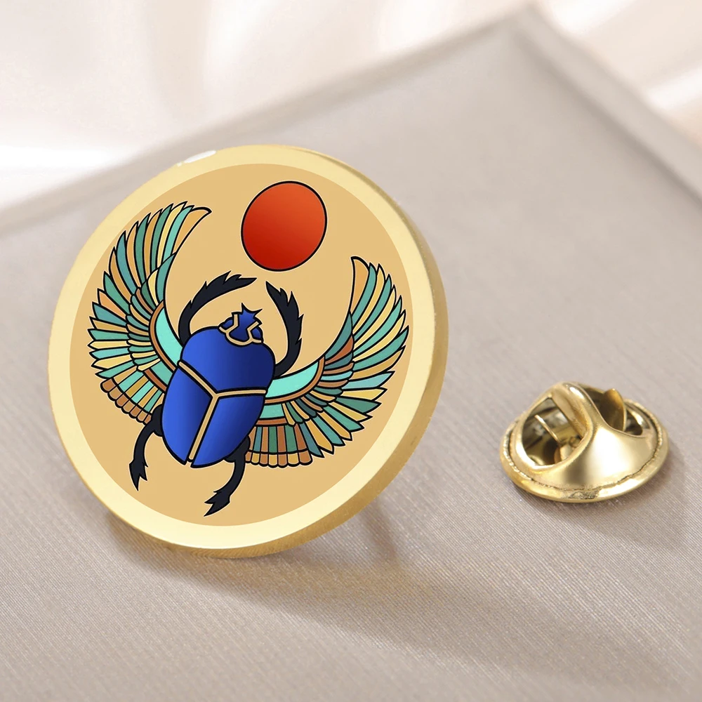 Stainless Steel Egyptian Scarab Brooch 30x30 mm 8 Stainless Steel Egyptian Scarab Brooch 30x30 mm - Image 8