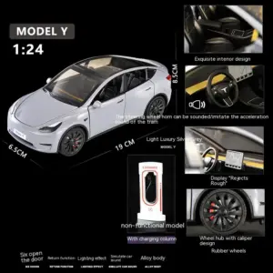 1:24 Scale Black Model Y Diecast Car 19 S73cf87cc062c422eb91d1b5e4ee1a2faz