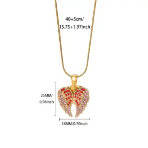 Elegant Gold Stainless Steel Necklace with Zircon Accents 15 S73fddcfe5bf340c1894b511614c85cdeP