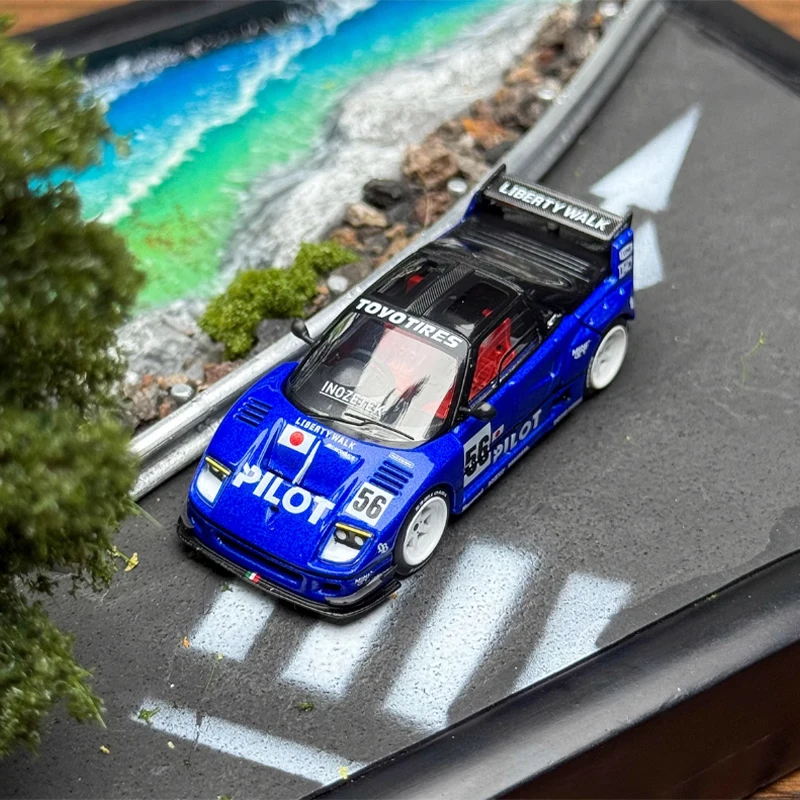 Vibrant Blue Mazda AZ-1 Diecast Model 1:64 Scale 2 Vibrant Blue Mazda AZ-1 Diecast Model 1:64 Scale - Image 2