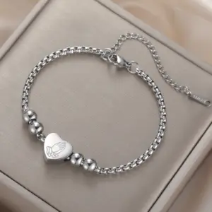 Elegant Stainless Steel Christian Bracelet with Charm 17 S778514eaae7b488f9ce3029c6781ef1dW