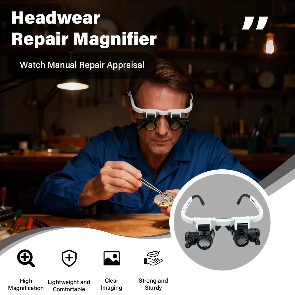 Head-Mounted Magnifier with Adjustable Lenses 2 Head-Mounted Magnifier with Adjustable Lenses - Image 2