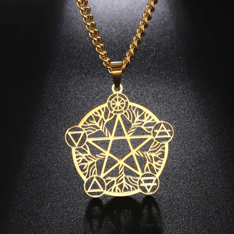 Stainless Steel Pentagram Necklace for Women 3 Stainless Steel Pentagram Necklace for Women - Image 3