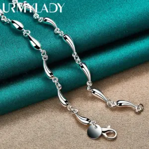 Sterling Silver Water-Drop Necklace, 18" 10 S8058a819f2e9487baa761ce5835d0218H