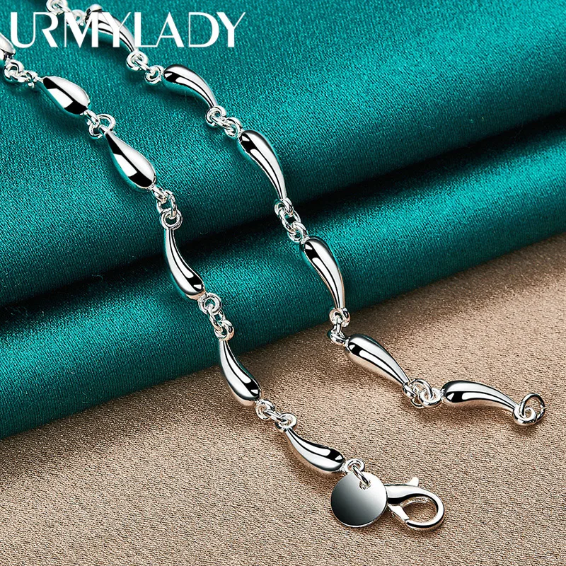 Sterling Silver Water-Drop Necklace, 18" 5 Sterling Silver Water-Drop Necklace, 18" - Image 5