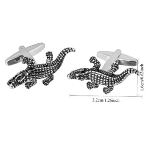 Vintage Silvery Crocodile Cufflinks 7 S80b6e469f7364504b8bf92cbf44b2c2fz