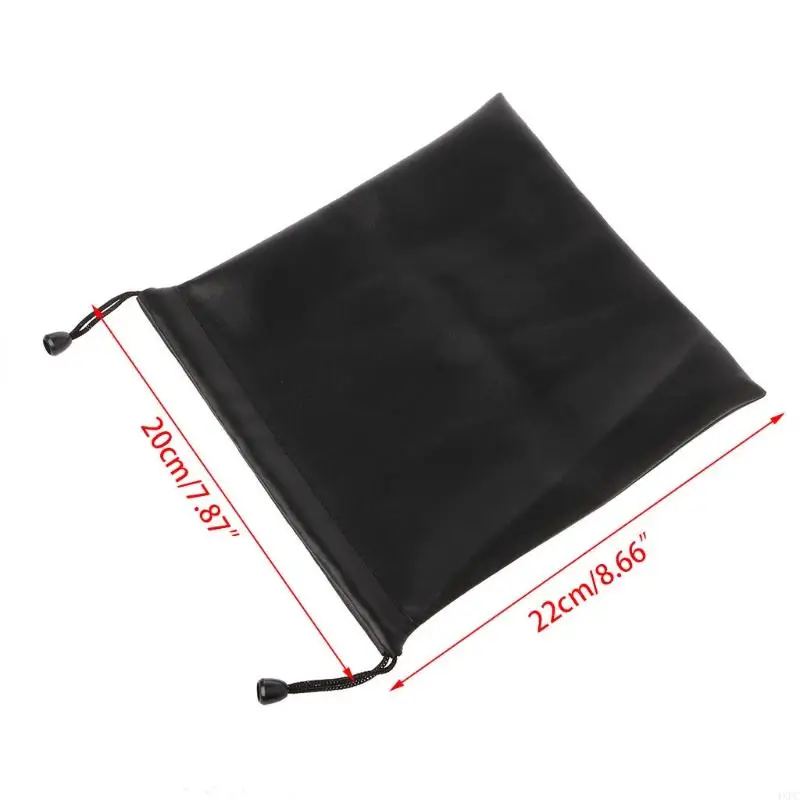 Black Faux Leather Headphone Storage Bag for Large Headbands 6 Black Faux Leather Headphone Storage Bag for Large Headbands - Image 6