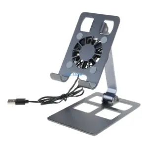Silver Portable Cooling Fan Stand for Devices 9 S82947903f74a402aa9ca5d84727ecd74T