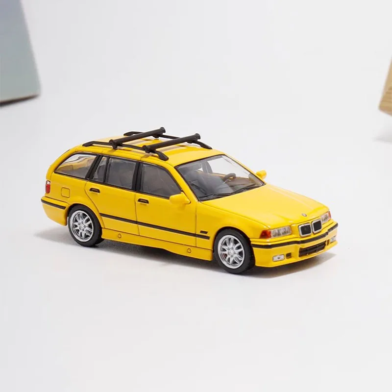 Bright Yellow BMW E36 Wagon diecast model 2 Bright Yellow BMW E36 Wagon diecast model - Image 2