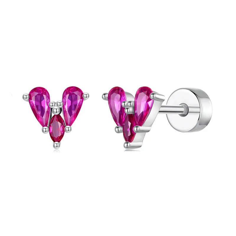 Heart Jewelry Set with Sterling Silver and Cubic Zirconia 7 Heart Jewelry Set with Sterling Silver and Cubic Zirconia - Image 7