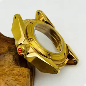 44mm Gold Stainless Steel Samurai SRPE Watch Case 15 S83958ac00c094eca93d5eb69b56f5530W