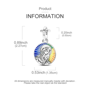 Sterling Silver Virgin Mary Charm Bead 10 S85994abdef0246bfa4aab65ec0a359057