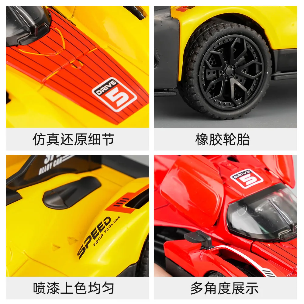 Vibrant Yellow Porsche 963 LMDh Diecast Model 6 Vibrant Yellow Porsche 963 LMDh Diecast Model - Image 6