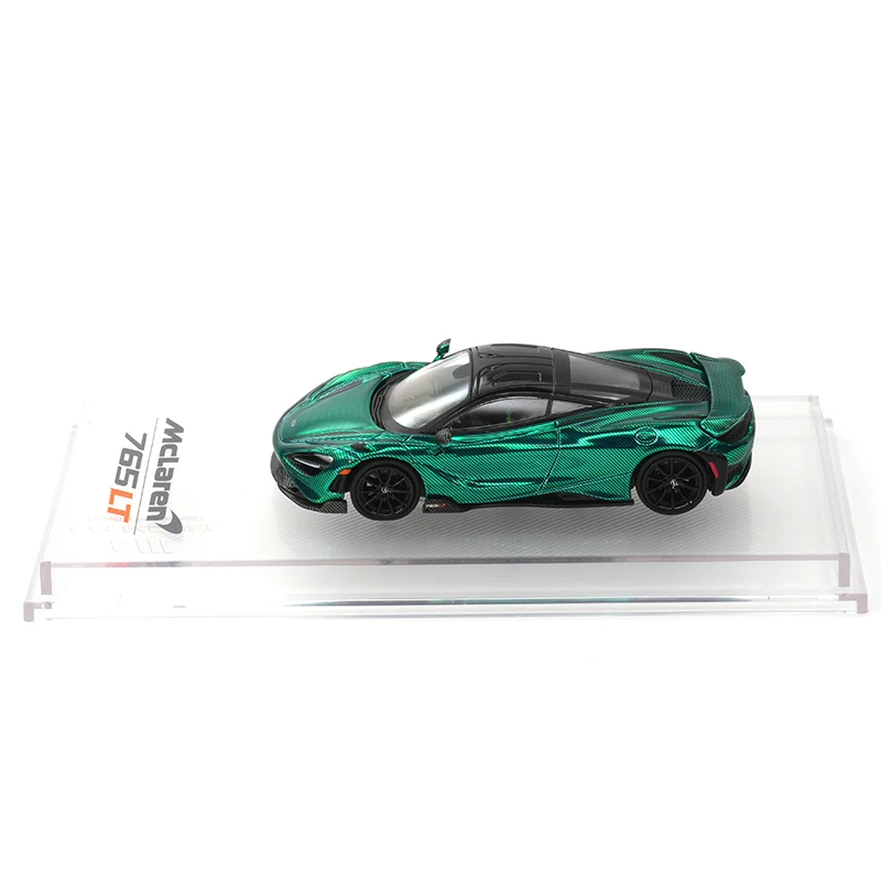 McLaren 765LT Diecast Model in Chrome Green 3 McLaren 765LT Diecast Model in Chrome Green - Image 3