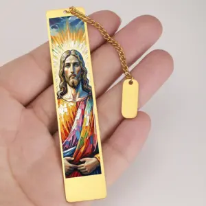 Jesus Metal Bookmark with Gold Finish 11 S8747d8796f2349599df90609b58abc5fK