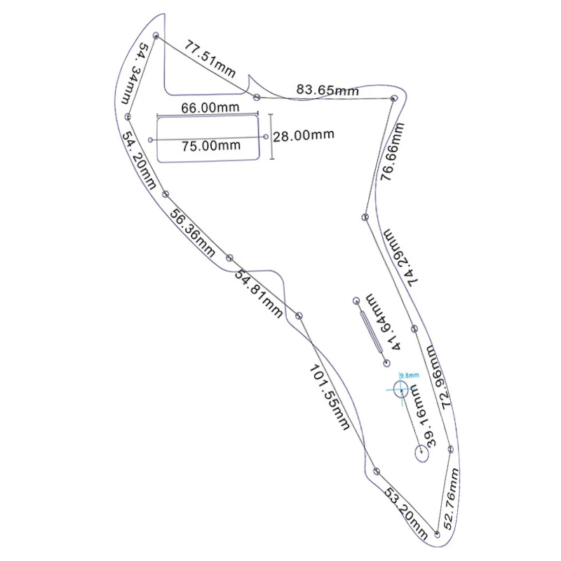 Mini Tele 69 Thinline Pickguard in Pearl Finish 6 Mini Tele 69 Thinline Pickguard in Pearl Finish - Image 6