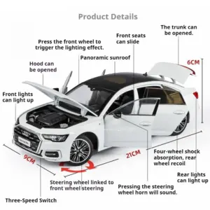 Black 1:24 Scale A6L RS7 Model Car 11 S88576e90a53a43cc82981e8df379c699B