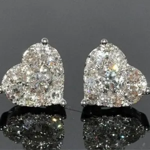 Heart-Shaped Sterling Silver Zircon Earrings 10 S88cae5e703f3452ebaf851f3abc3e8210