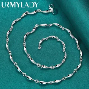 Sterling Silver Water-Drop Necklace, 18" 9 S8c5c96d9ccf044d79812977bfcc3ad24w