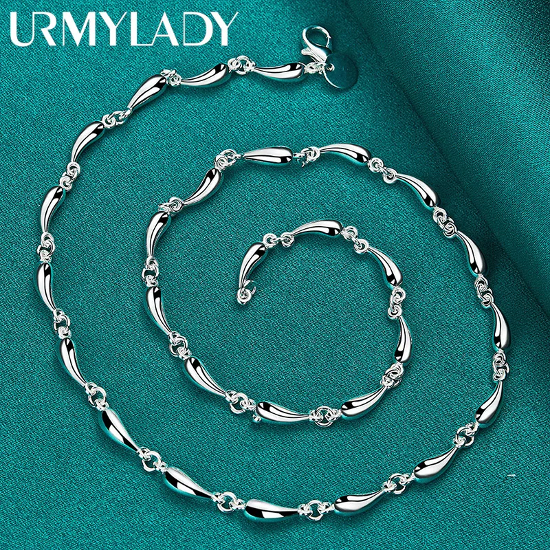 Sterling Silver Water-Drop Necklace, 18" 4 Sterling Silver Water-Drop Necklace, 18" - Image 4